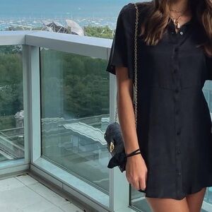 Zara Black Button-Down Women's Shirt